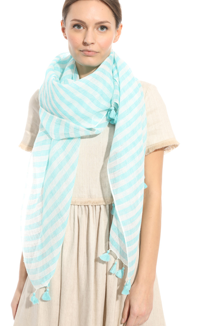 Stola in lino con nappe Intrend Stola in lino con nappe Intrend