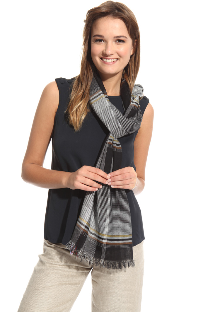 Sciarpa in cotone tinto filo Intrend Sciarpa in cotone tinto filo Intrend