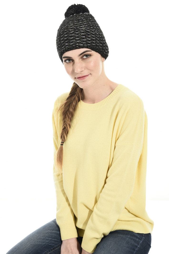 Lurex wool beanie hat Intrend Lurex wool beanie hat Intrend
