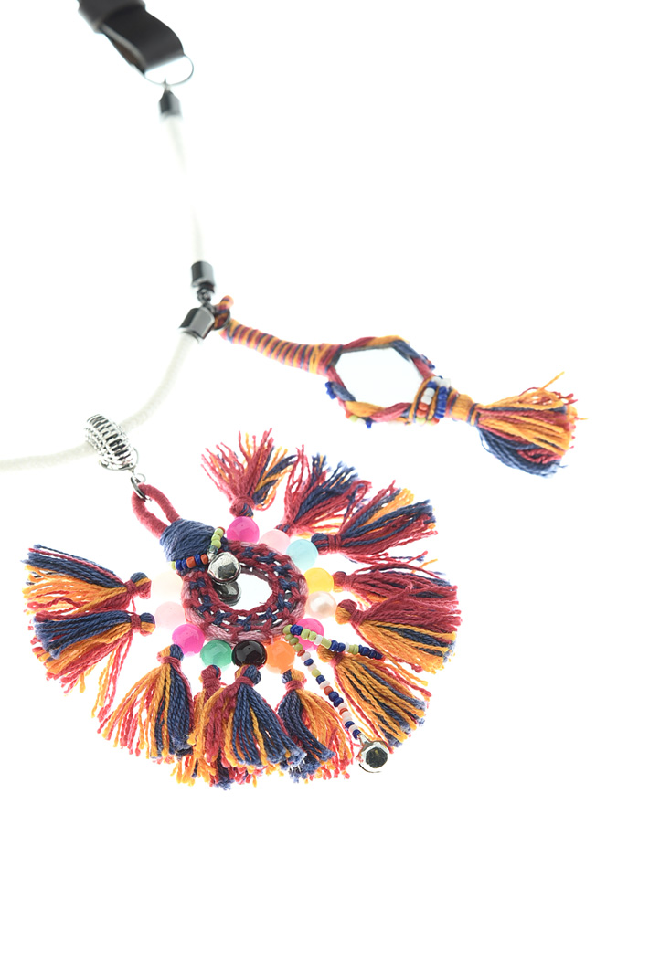 Fringe and mirror necklace Intrend Fringe and mirror necklace Intrend