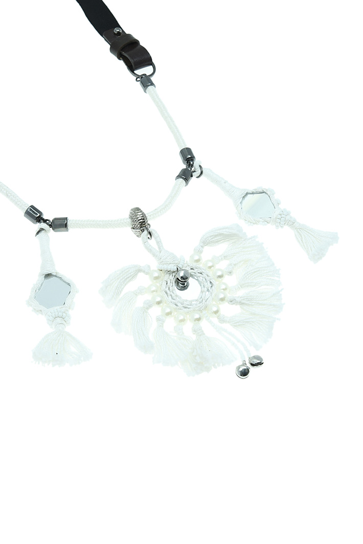 Fringe and mirror necklace Intrend Fringe and mirror necklace Intrend
