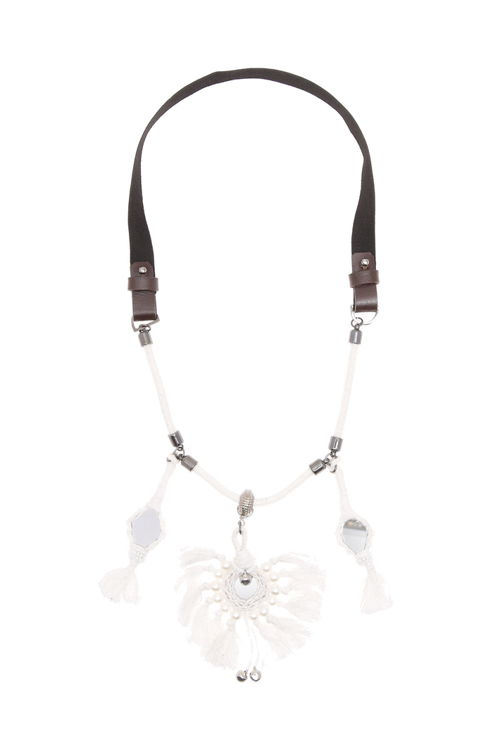 Fringe and mirror necklace Intrend Fringe and mirror necklace Intrend