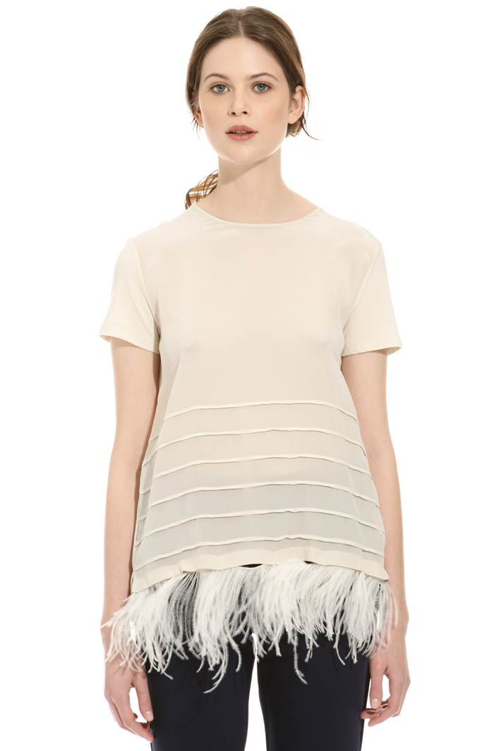 Top con piume staccabili Intrend Top con piume staccabili Intrend