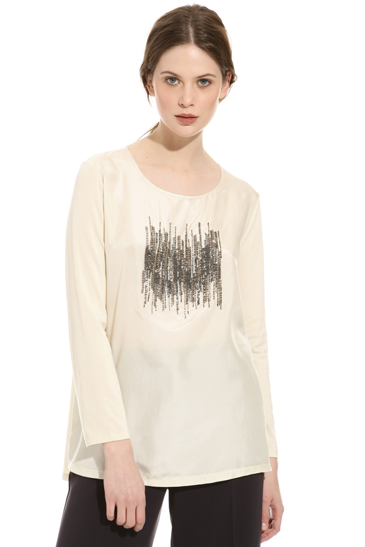 Maglia con seta ricamata Intrend Maglia con seta ricamata Intrend