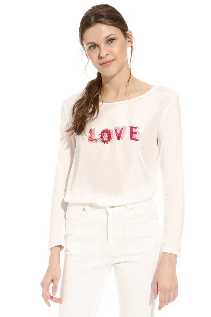 Maglia con seta ricamata Intrend Maglia con seta ricamata Intrend