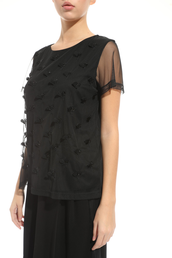 Top in tulle con ricami Intrend Top in tulle con ricami Intrend