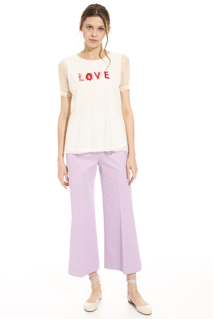 Top in tulle con ricami Intrend Top in tulle con ricami Intrend