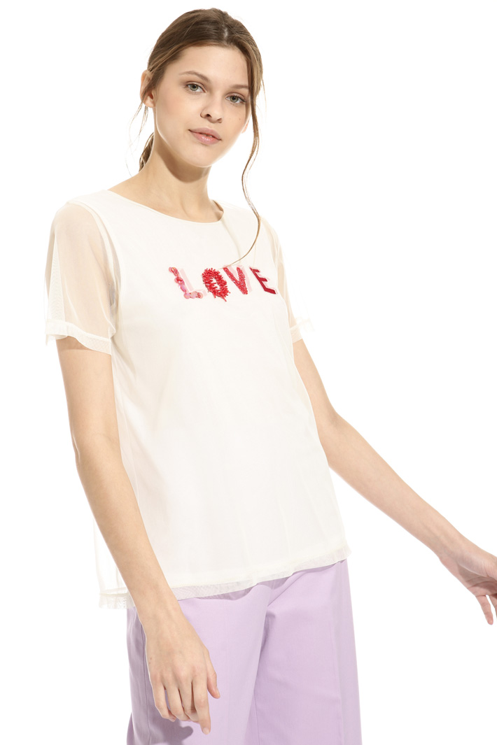 Top in tulle con ricami Intrend Top in tulle con ricami Intrend