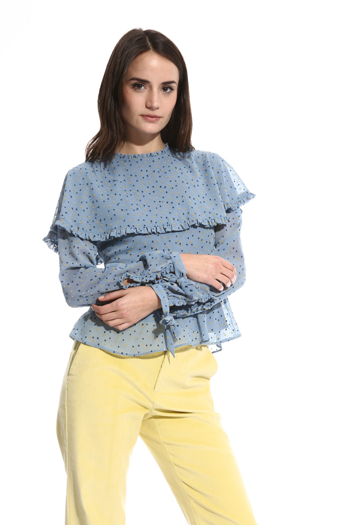 Blusa con stampa flock Intrend Blusa con stampa flock Intrend