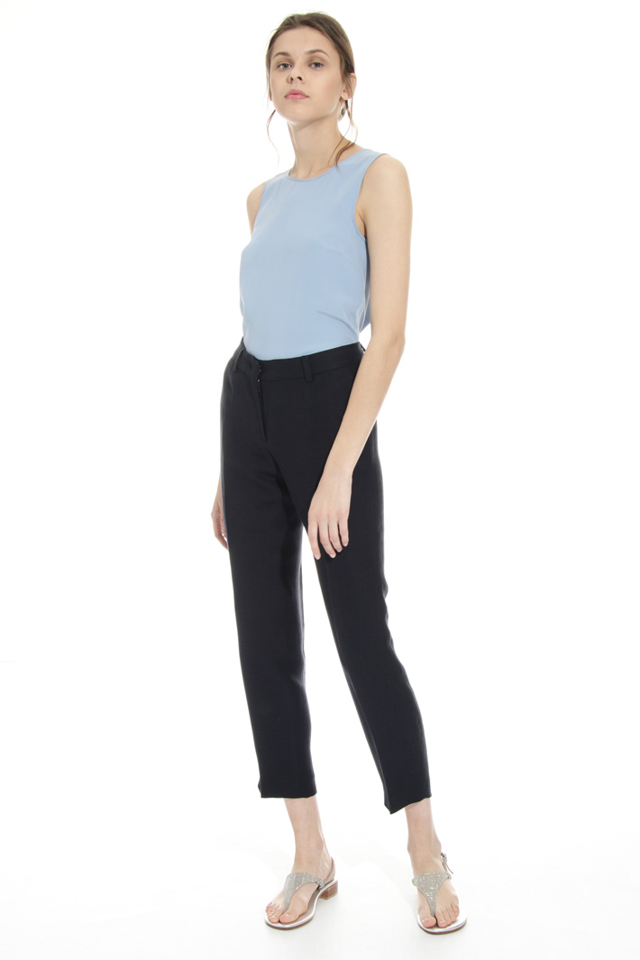 Pantalone in twill misto lino Intrend Pantalone in twill misto lino Intrend