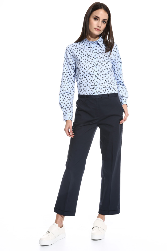 Pantalone dritto in popeline Intrend Pantalone dritto in popeline Intrend