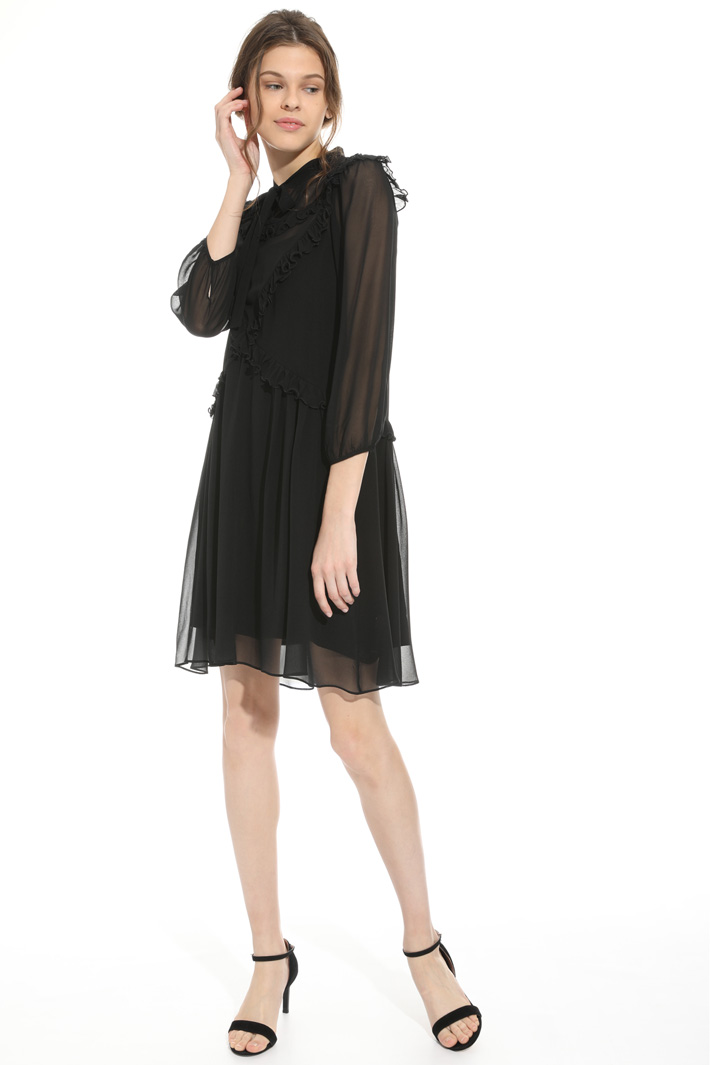 Flounced silk dress Intrend Flounced silk dress Intrend
