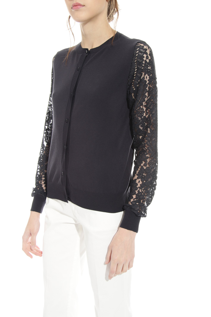 Cardigan con maniche in pizzo Intrend Cardigan con maniche in pizzo Intrend