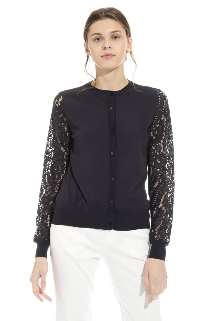 Cardigan con maniche in pizzo Intrend Cardigan con maniche in pizzo Intrend