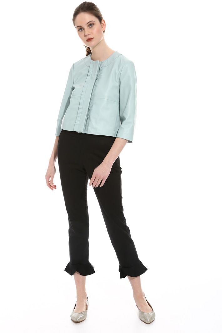 Giacca in pelle con ruches Intrend Giacca in pelle con ruches Intrend