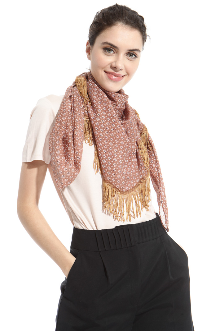 Foulard tinto capo con frangia Intrend Foulard tinto capo con frangia Intrend