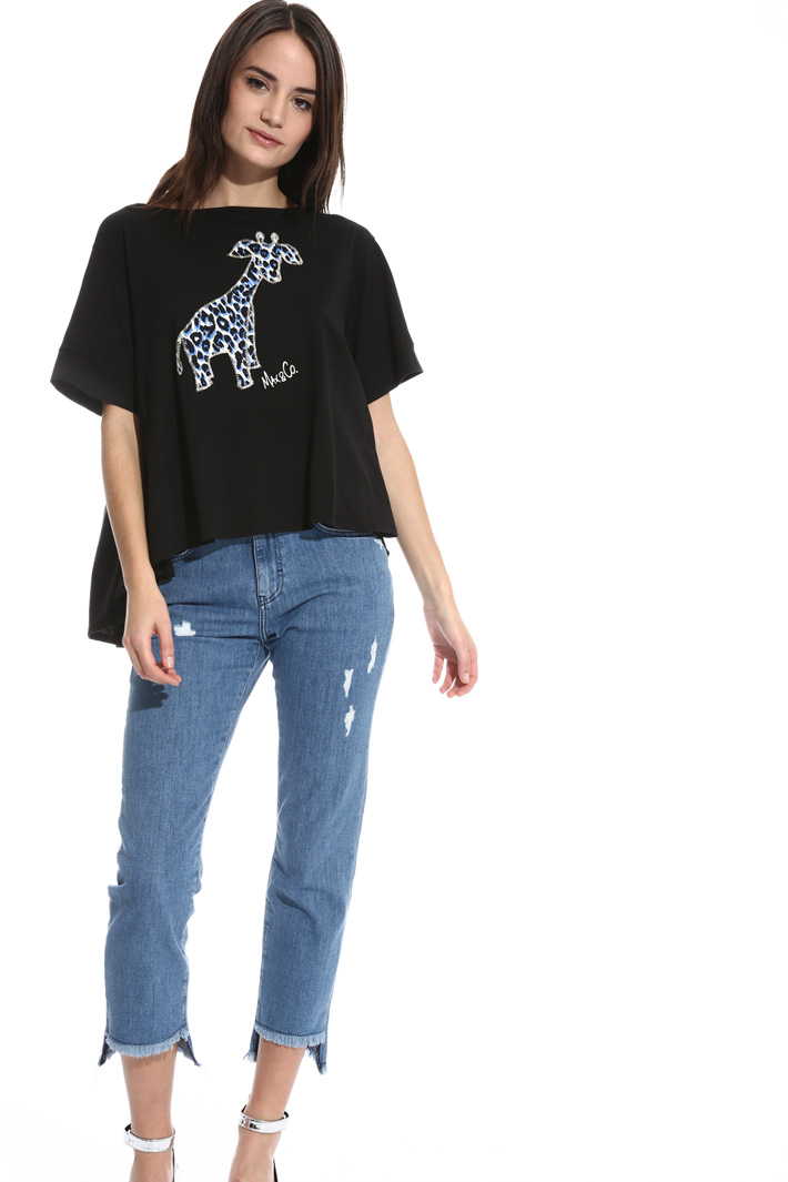 Flared jersey T-shirt Intrend Flared jersey T-shirt Intrend