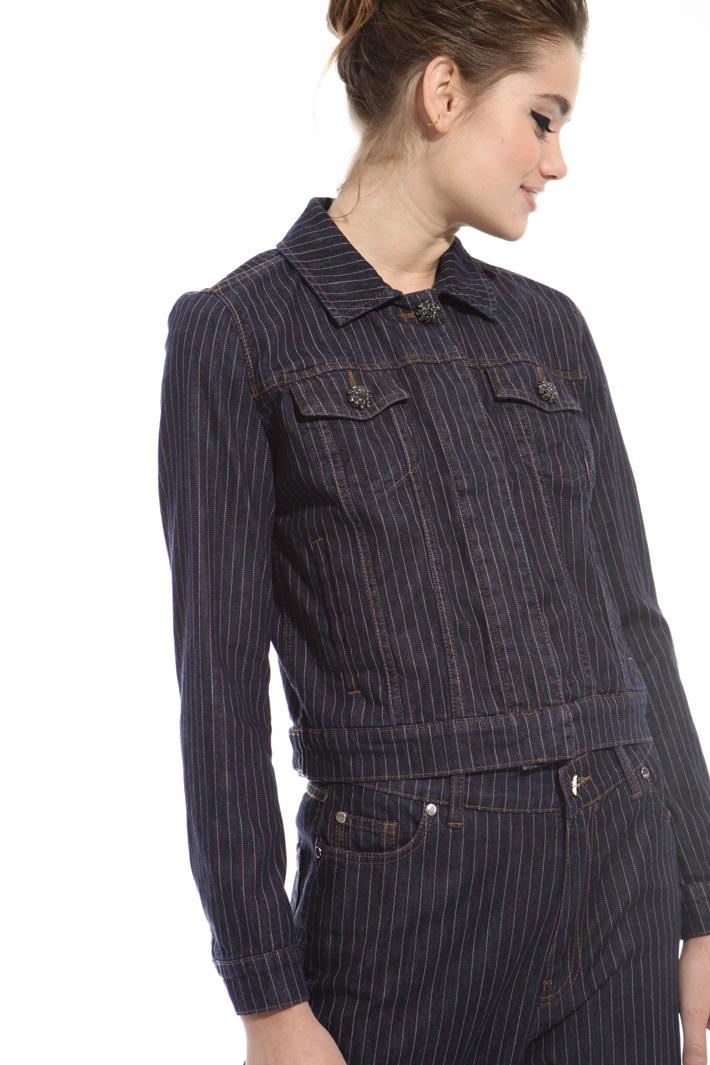 Giacca in denim gessato Intrend Giacca in denim gessato Intrend