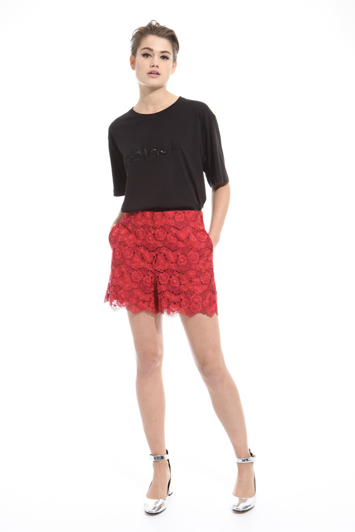 Embroidered tulle short pants Intrend Embroidered tulle short pants Intrend