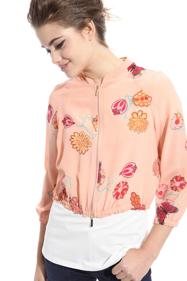 Bomber in crepe de chine Intrend Bomber in crepe de chine Intrend