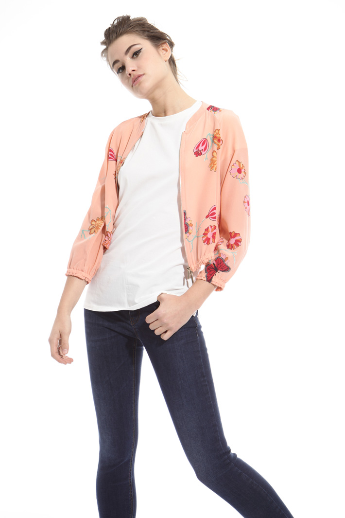 Bomber in crepe de chine Intrend Bomber in crepe de chine Intrend