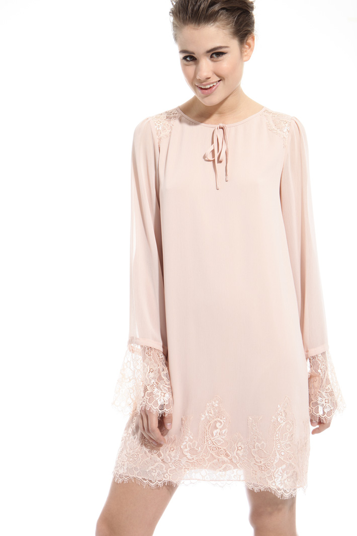 Georgette and lace dress Intrend Georgette and lace dress Intrend