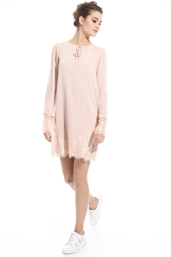 Georgette and lace dress Intrend Georgette and lace dress Intrend