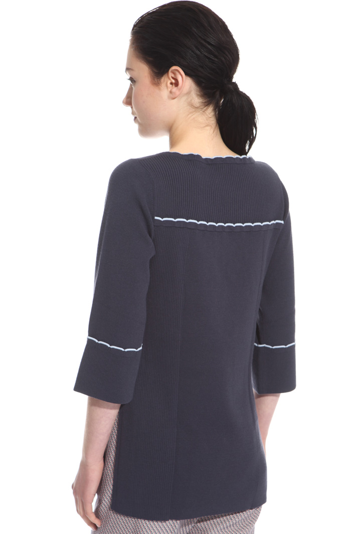 Scalloped trim tunic Intrend Scalloped trim tunic Intrend