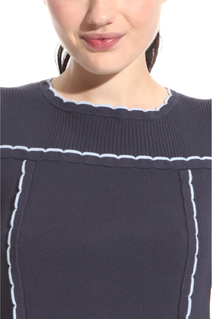 Scalloped trim tunic Intrend Scalloped trim tunic Intrend