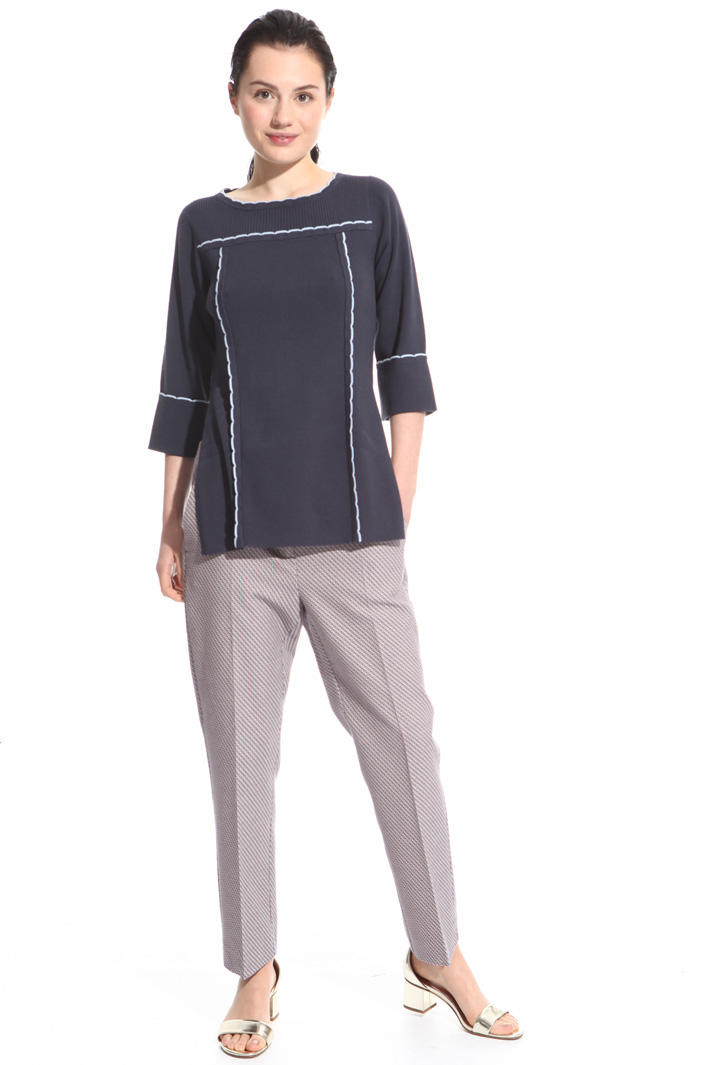 Scalloped trim tunic Intrend Scalloped trim tunic Intrend