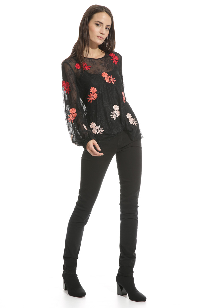 Blusa in tulle stretch Intrend Blusa in tulle stretch Intrend