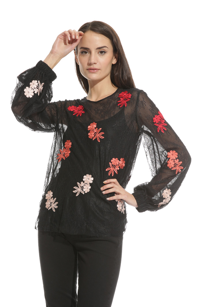Blusa in tulle stretch Intrend Blusa in tulle stretch Intrend