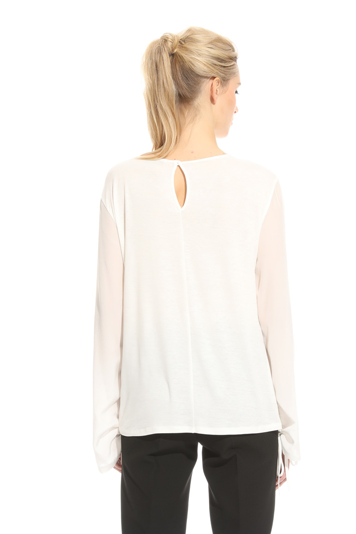 Mixed fabric blouse Intrend Mixed fabric blouse Intrend