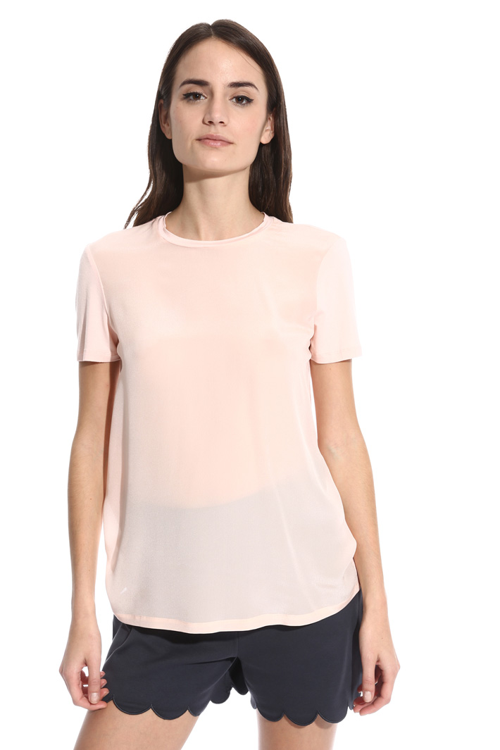 T-shirt with removable collar Intrend T-shirt with removable collar Intrend