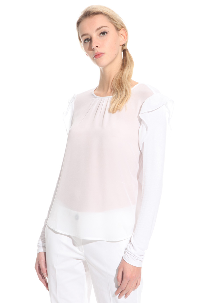 Jersey and crepe top Intrend Jersey and crepe top Intrend