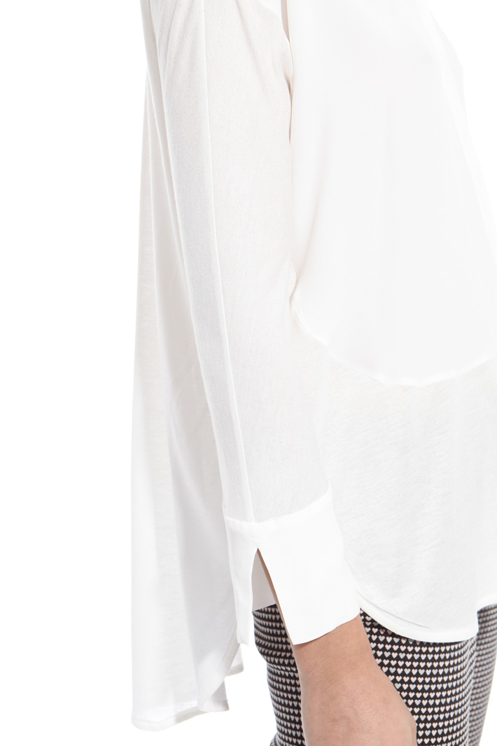 Blusa in jersey e crepe Intrend Blusa in jersey e crepe Intrend