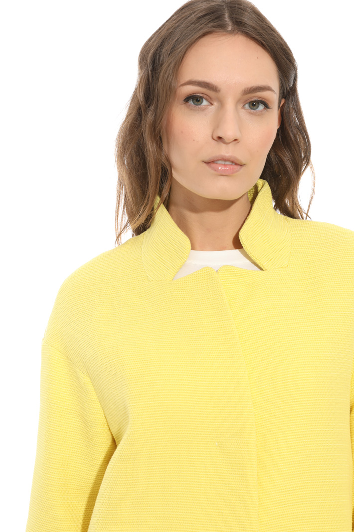 Textured fabric topcoat Intrend Textured fabric topcoat Intrend
