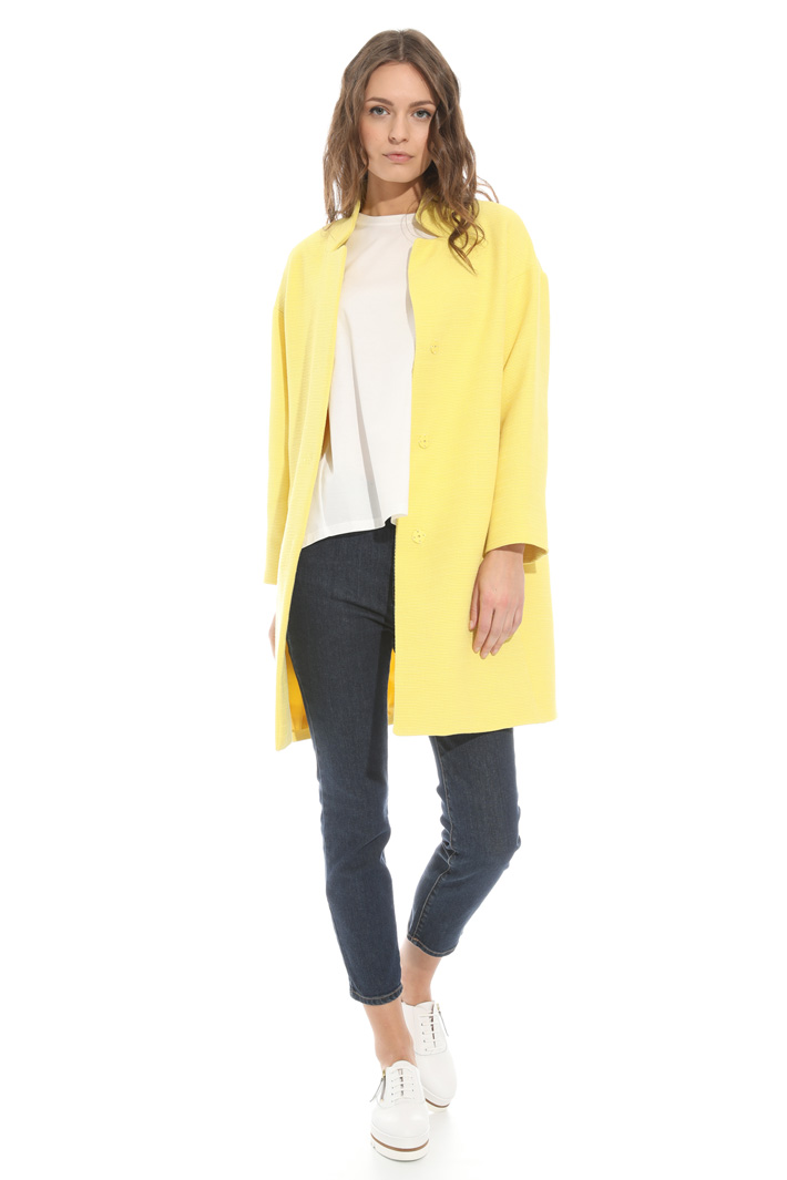 Textured fabric topcoat Intrend Textured fabric topcoat Intrend