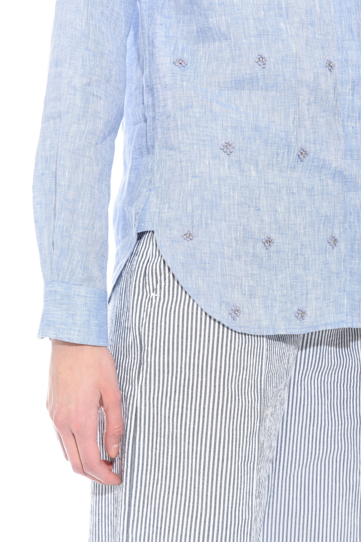 Embroidered linen shirt Intrend Embroidered linen shirt Intrend
