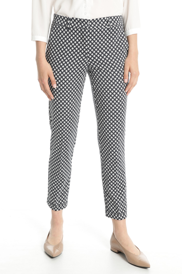 Printed cotton trousers Intrend Printed cotton trousers Intrend