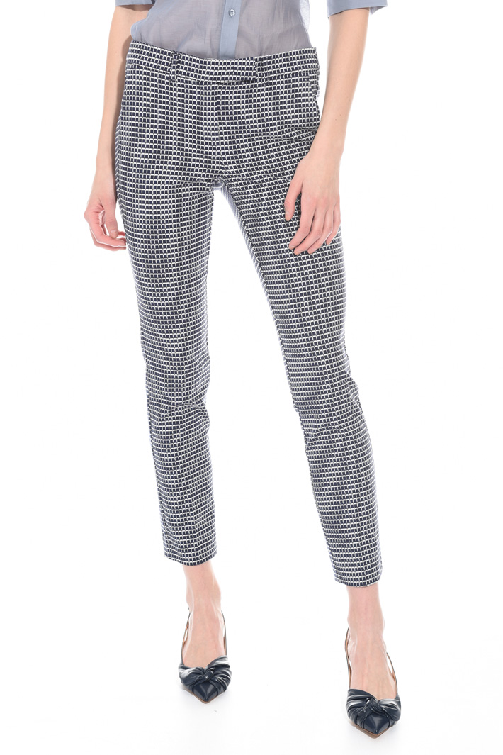 Fitted jacquard trousers Intrend Fitted jacquard trousers Intrend