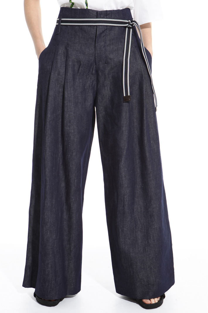 Pantalone ampio in denim Intrend Pantalone ampio in denim Intrend