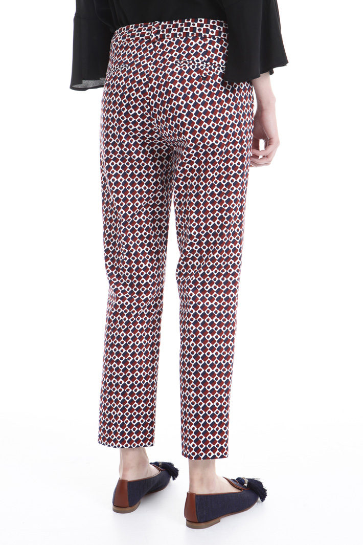 Printed cotton trousers Intrend Printed cotton trousers Intrend
