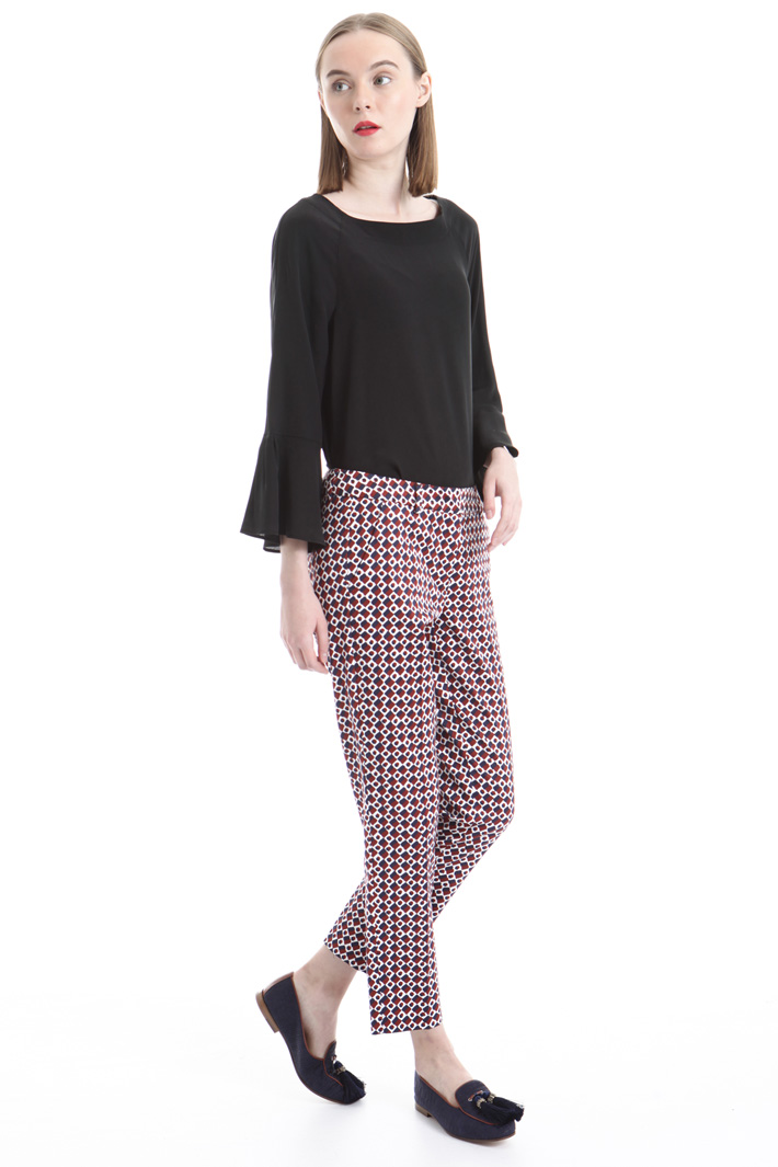 Printed cotton trousers Intrend Printed cotton trousers Intrend