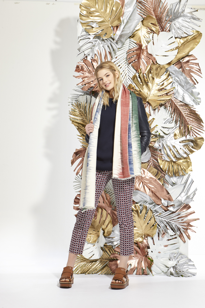 Printed cotton trousers Intrend Printed cotton trousers Intrend