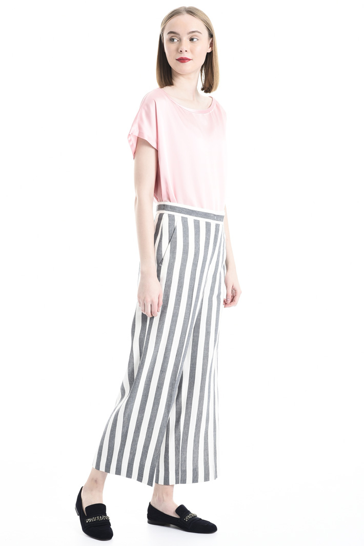 Pantalone in lino a righe Intrend Pantalone in lino a righe Intrend