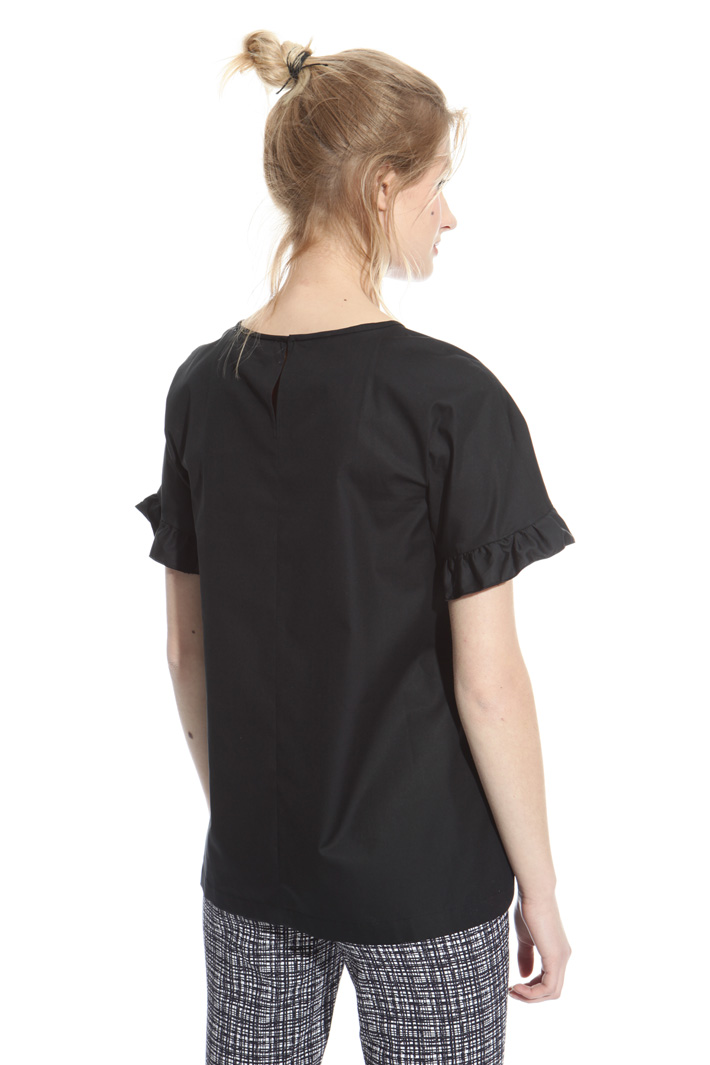 Flared poplin top Intrend Flared poplin top Intrend