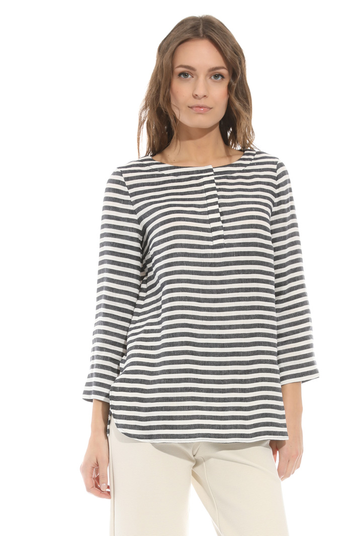 Striped linen tunic Intrend Striped linen tunic Intrend
