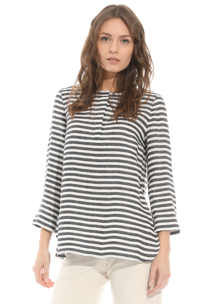 Striped linen tunic Intrend Striped linen tunic Intrend