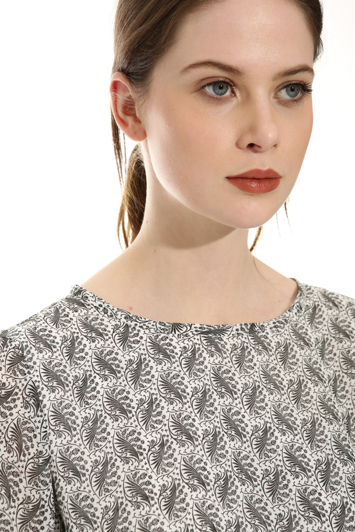 Printed ramie dress Intrend Printed ramie dress Intrend